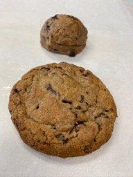 Bake for 21 minutes in a convection OVen. Unique formulation makes it crisp on outside and super moist inside...